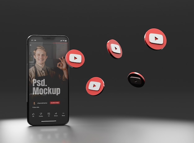 Social-Media-App-Schnittstellenmodell auf dem Smartphone