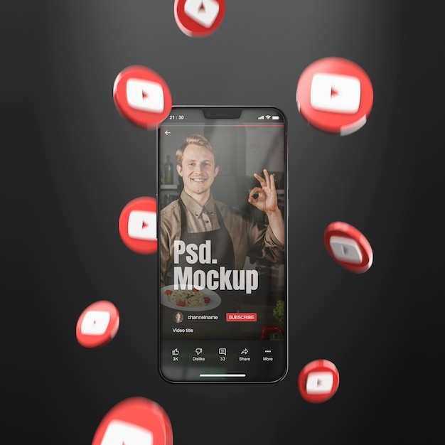 Social-Media-App-Schnittstellenmodell auf dem Smartphone