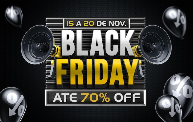 Social-Media-Banner Black Friday com ate 70 off