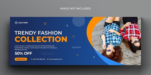 Social-Media-Banner für den Modeverkauf und Designvorlage für Facebook-Titelbilder