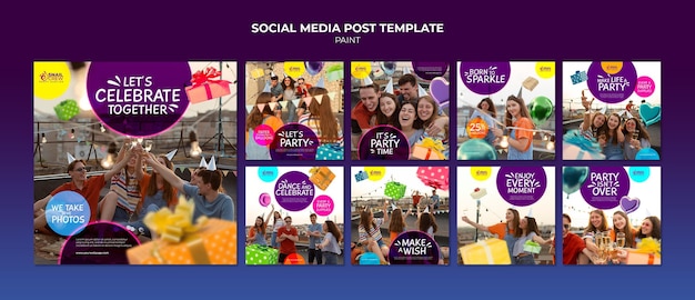 PSD social-media-beitrag zur partyfeier