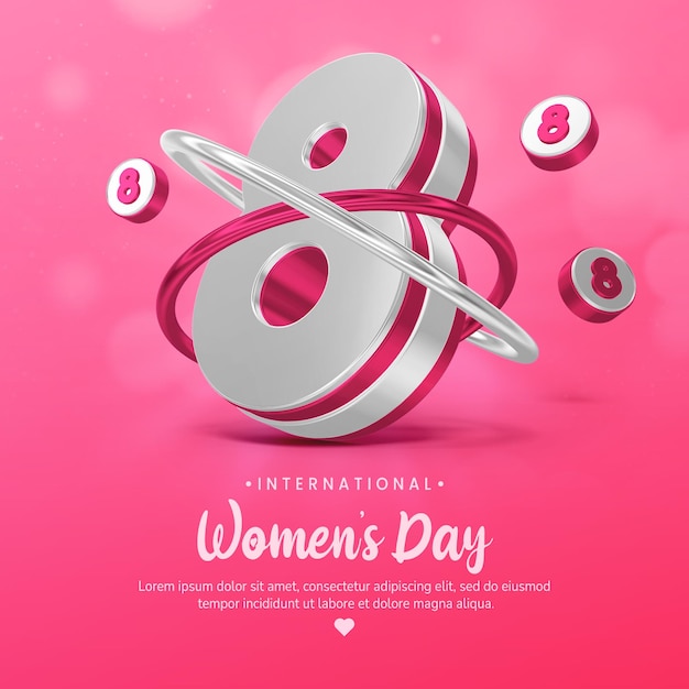 Social-Media-Beitragsvorlage zum Internationalen Frauentag
