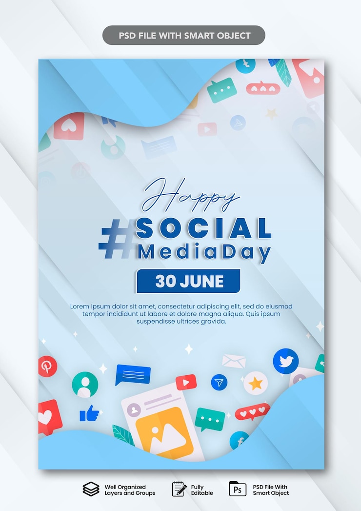 PSD social media day template