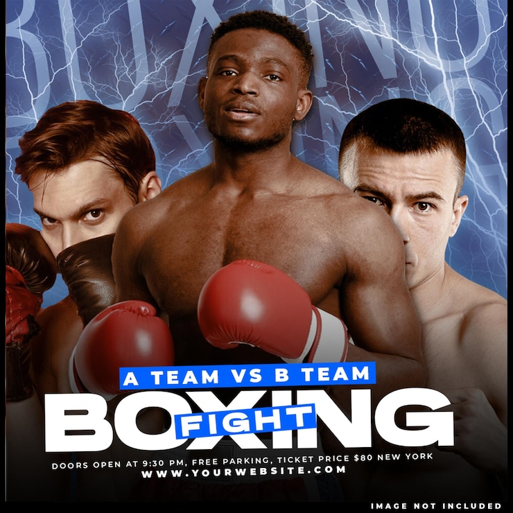 PSD social media di boxe e modello di post di instagram