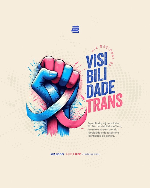 Social media dia da visibilidade trans 29 de janeiro (tag der sichtbarkeit der trans 29 von janeiro)