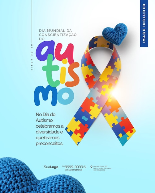 Social Media Dia Mundial da Conscientizacao do Autismo (Giornata mondiale della consapevolezza dell'autismo)