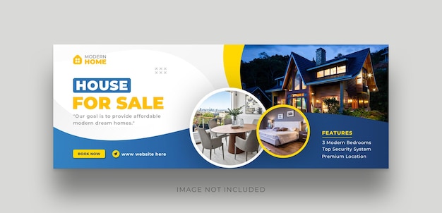 Social-Media-Facebook-Cover-Vorlage für Immobilienunternehmen