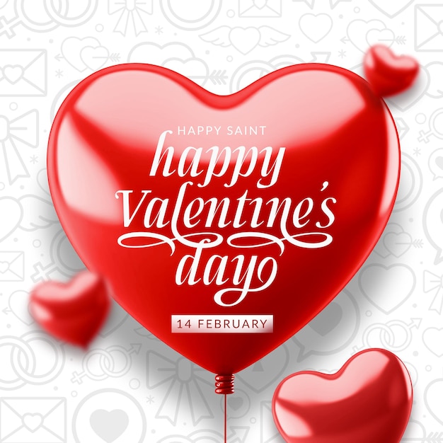 Social-Media-Feed Glücklicher Heiliger Glücklicher Valentinstag 14. Februar