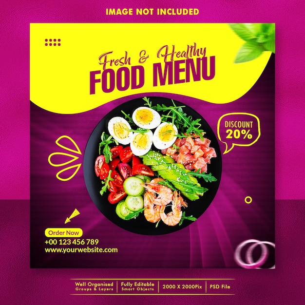 Social-media-food-banner-design-vorlage