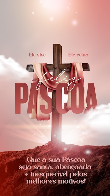 Social-Media-Geschichten Frohe christliche Ostern