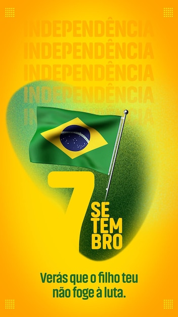Social-Media-Geschichten Vorlage Brasilien Unabhängigkeitstag