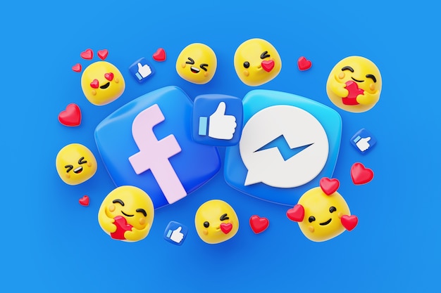 Social-media-hintergrund mit emojis