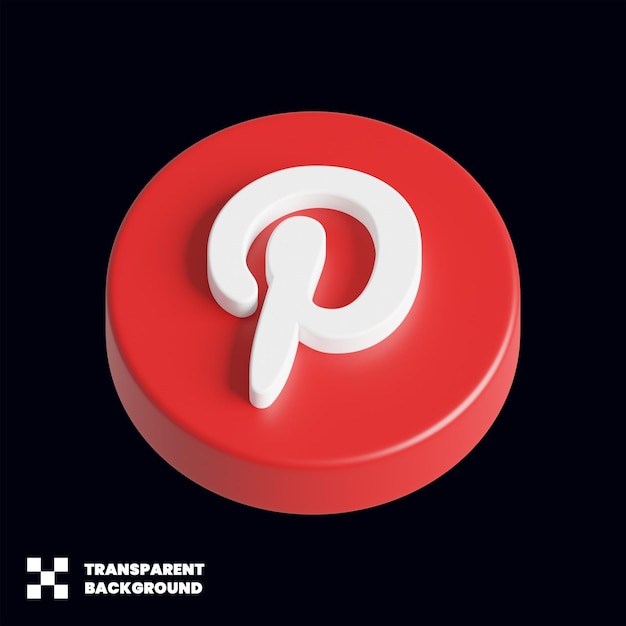 Social Media Icon 3D Pinterest
