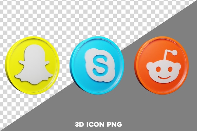 PSD social-media-icon-pack 3d