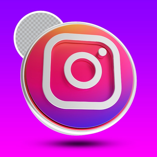 Social-media-instagram-symbol 3d-rendering