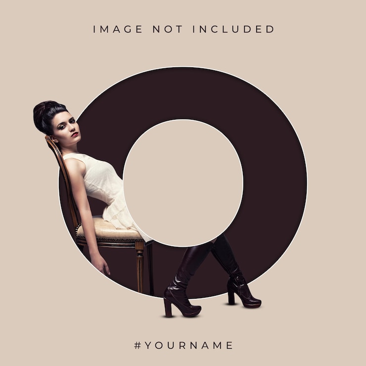PSD social media instagram template of letter o