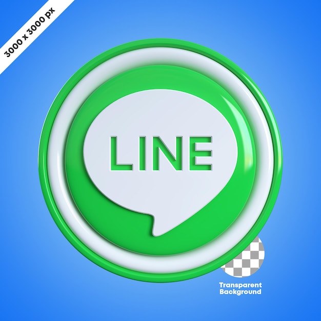 Social media Line 3D icon