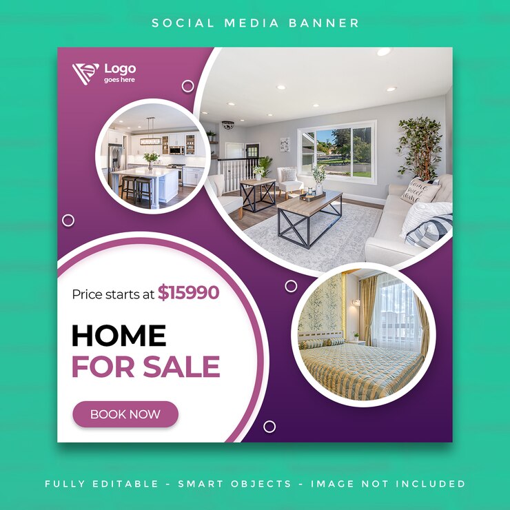 Social media marketing banner quadrato quadrato