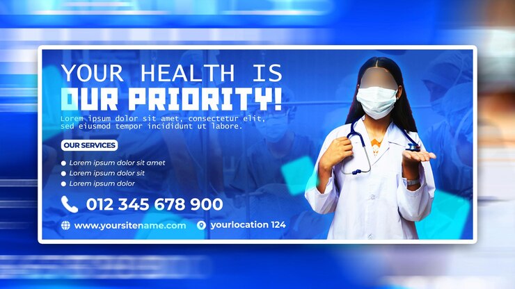 Social media medical ads banner PSD templates design