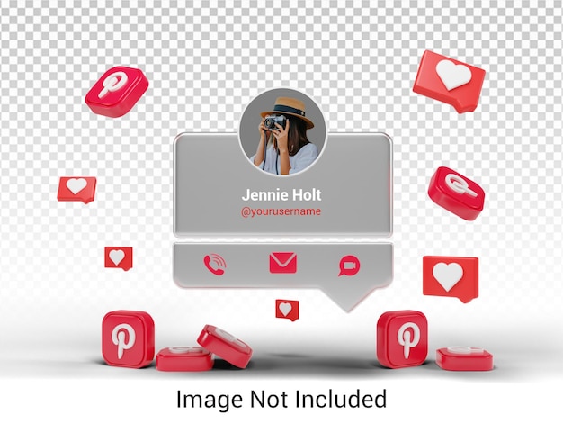 Social-media-mockup 3d premium gerendert