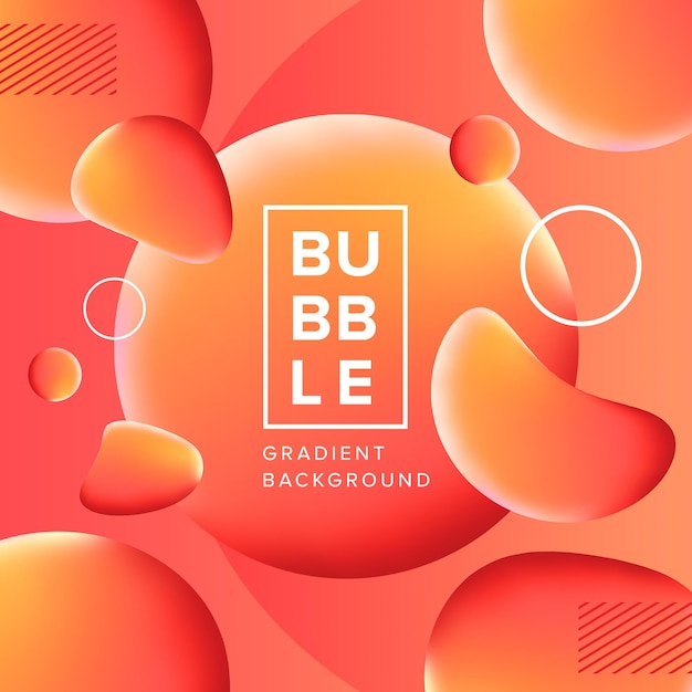 Social Media Modern Bubbles Orange Coral Gradient Hintergrund