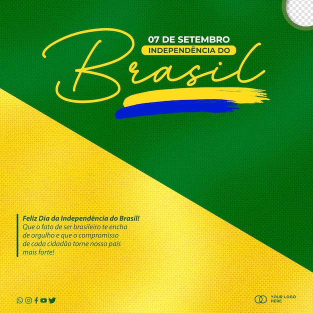 Social media nach dem unabhängigkeitstag brasiliens 07 de setembro in brasilien