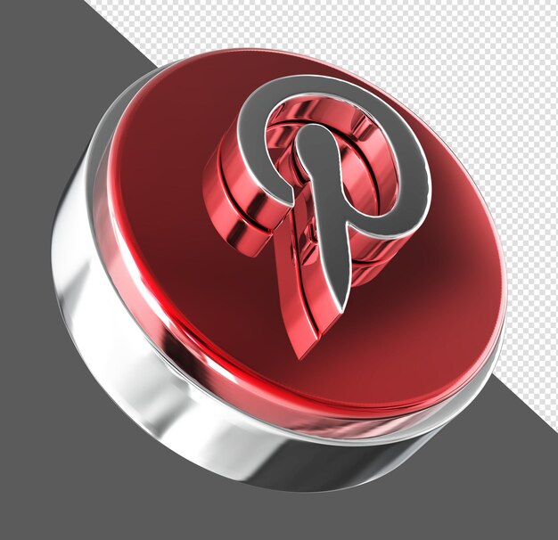 Social Media Pinterest 3D-Rendering