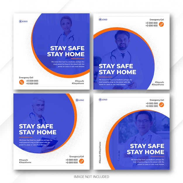 Social Media Post Bundle Coronavirus-Krankheit