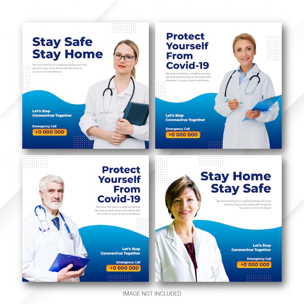 Social Media Post Bundle Coronavirus-Krankheit