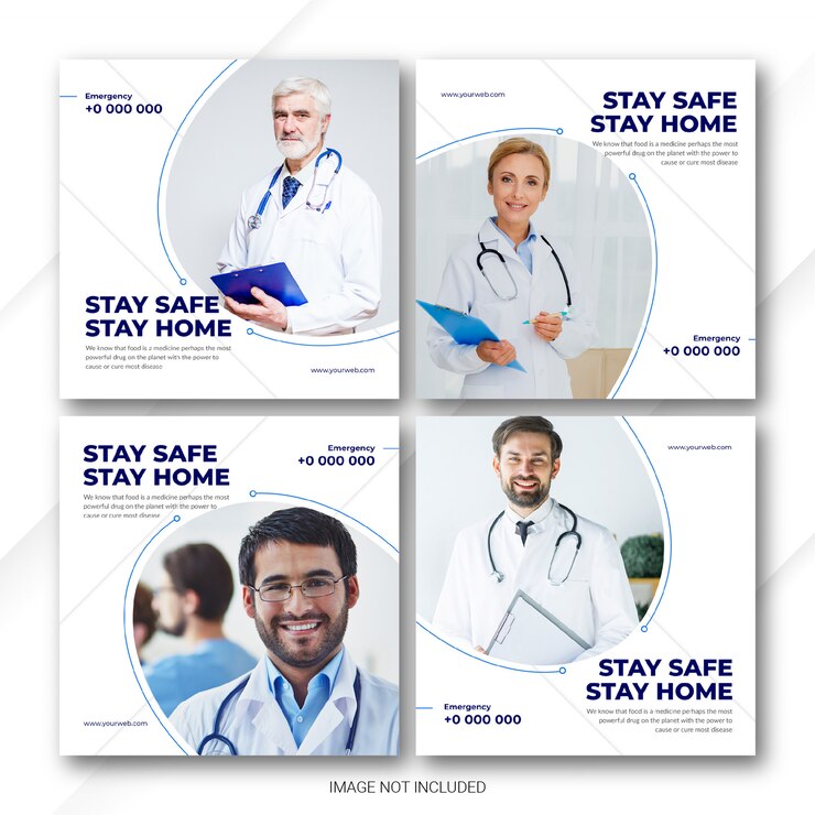 PSD social media post bundle coronavirus-krankheit