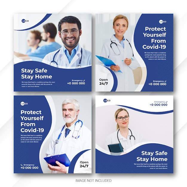 Social Media Post Bundle Coronavirus-Krankheit