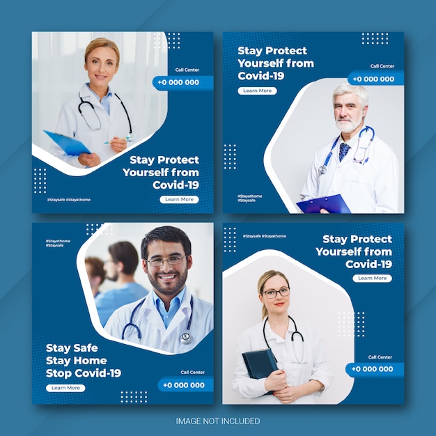 Social Media Post Bundle Coronavirus-Krankheit