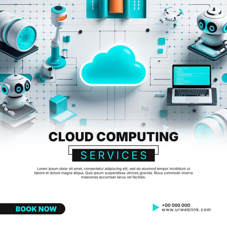 PSD social media post for cloud computing service