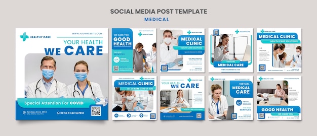 PSD social-media-post-template-design für medizinische versorgung