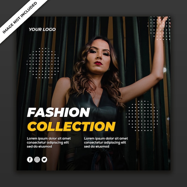 PSD social media post template instagram fashion sale collection