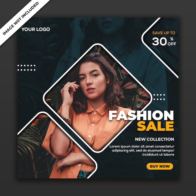 PSD social media post template instagram fashion sale collection