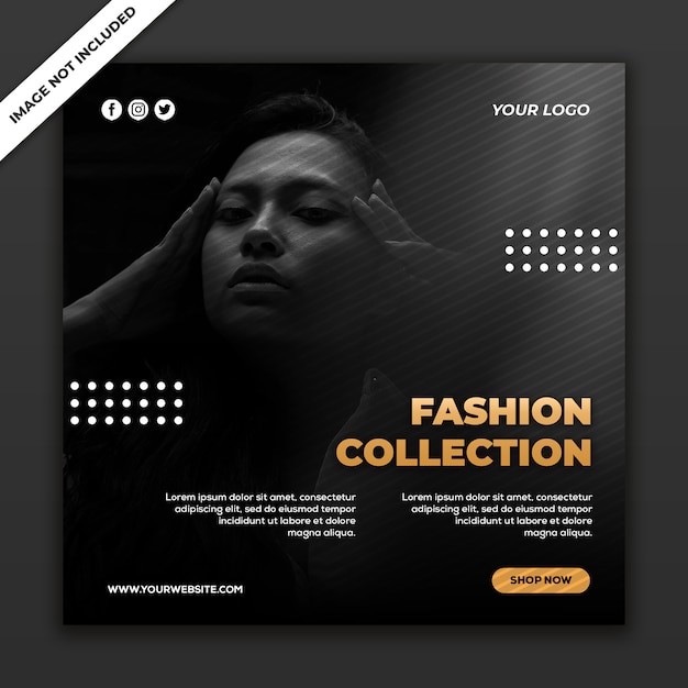 Social media post template instagram fashion sale collection