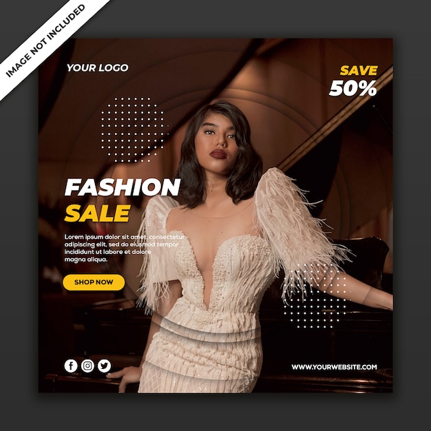 Social media post vorlage instagram fashion sale kollektion