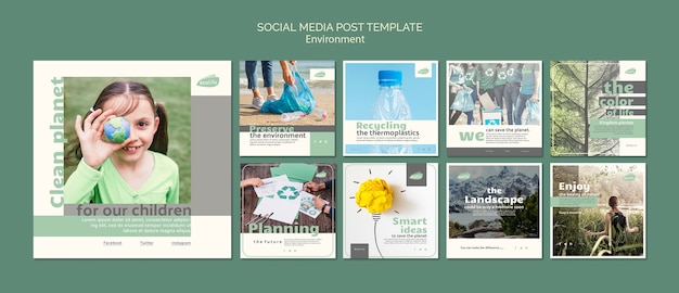 Social Media Post Vorlage mit Umgebungsthema