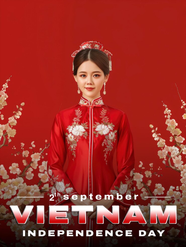 PSD social media poster on vietnam independence day