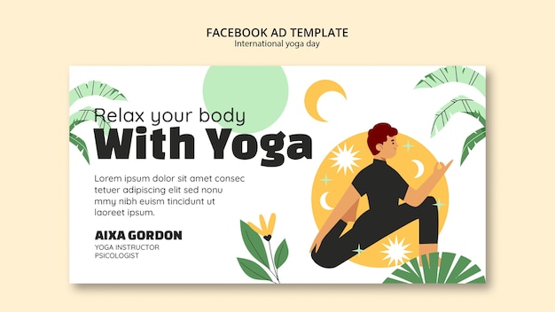 PSD social-media-promo-vorlage für die feier des internationalen yoga-tages
