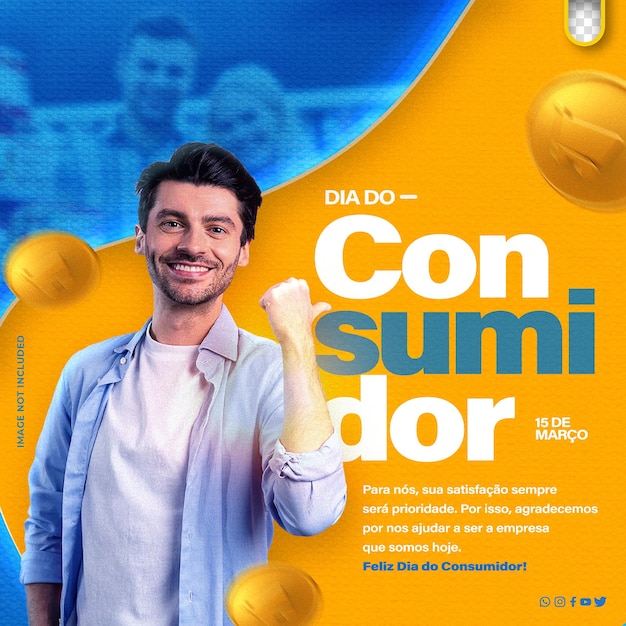 Social media psd in portoghese Brasile settimana del consumatore giorno del cliente dia do consumidor in Brasile