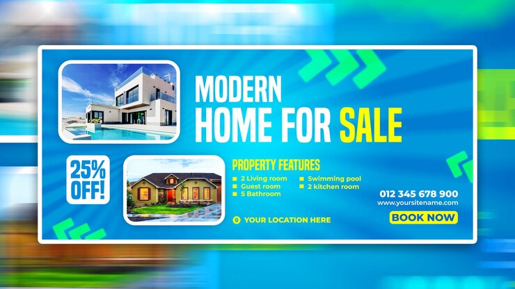 Social media real estate ads banner PSD templates design