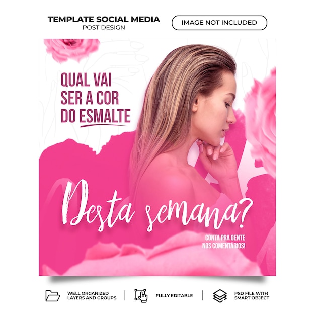 Social Media Salom Beauty PSD Feed Brasileiro Português