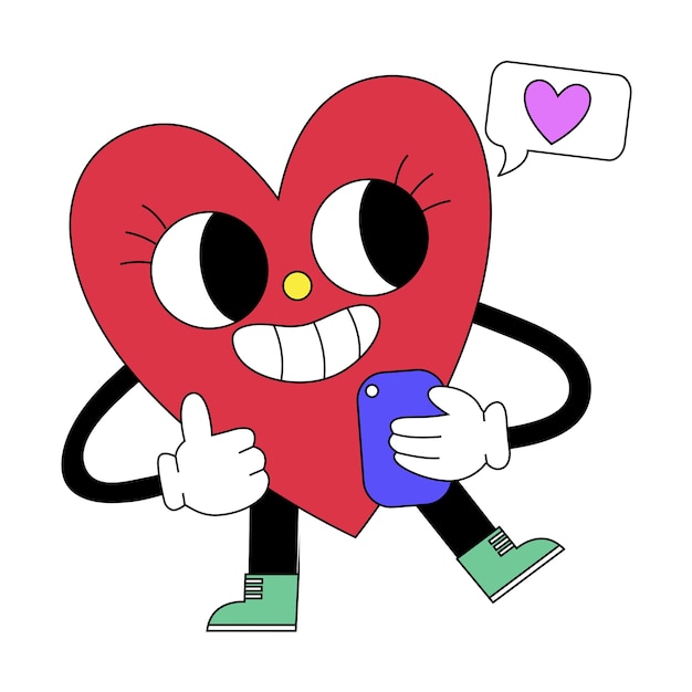 Social-Media-Sticker-Illustration isoliert