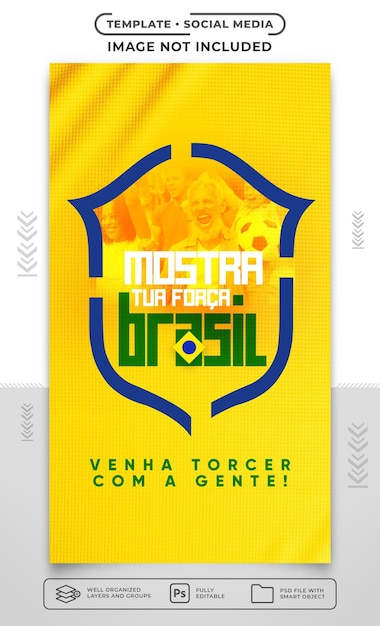 Social Media Stories World Cup Lasst uns brasilianische Fans gemeinsam anfeuern