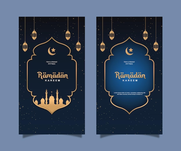 Social Media Story Post Design moderner einfacher islamischer Hintergrund 2