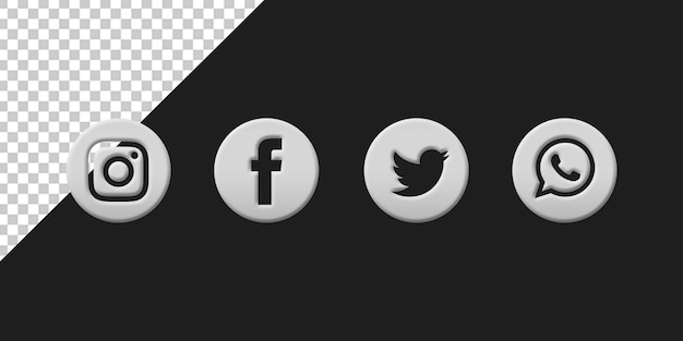 Social-media-symbol 3d-design