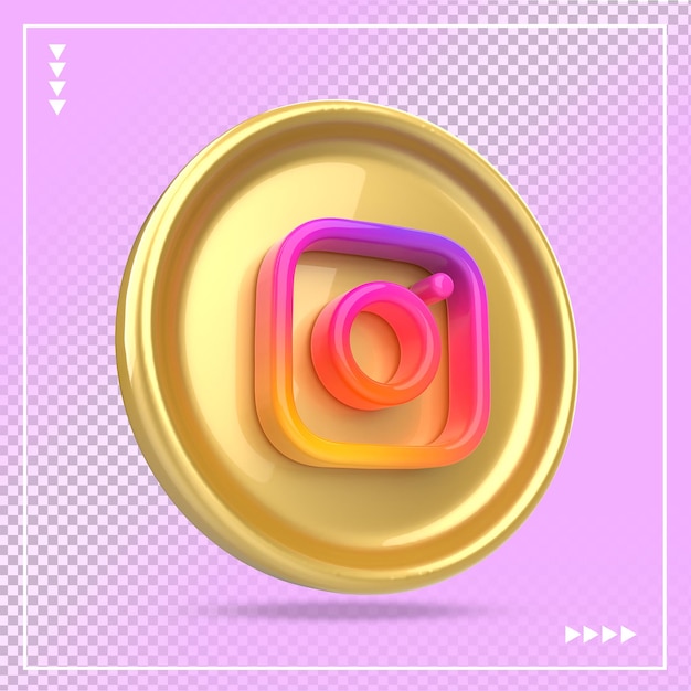 Social-media-symbol instagram 3d