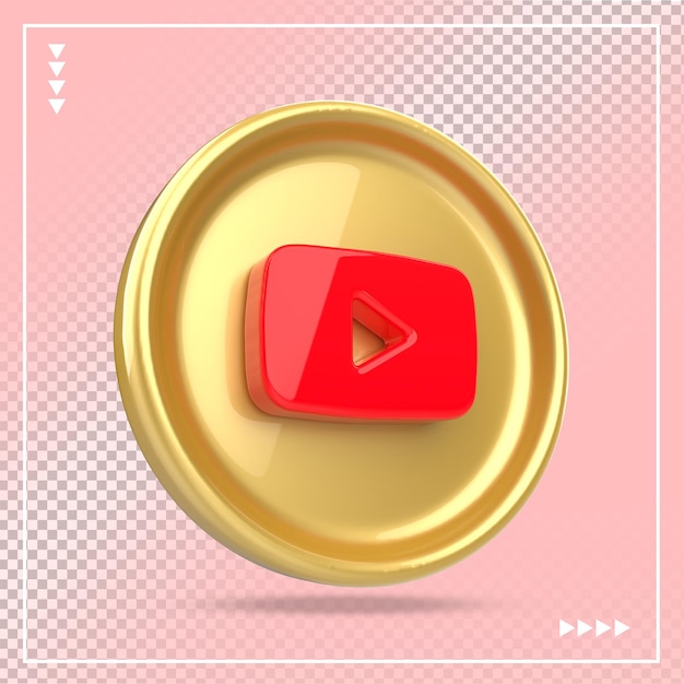 Social-media-symbol youtube 3d